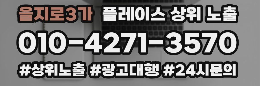 을지로3가 플레이스 상위 노출