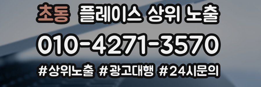 초동 플레이스 상위 노출