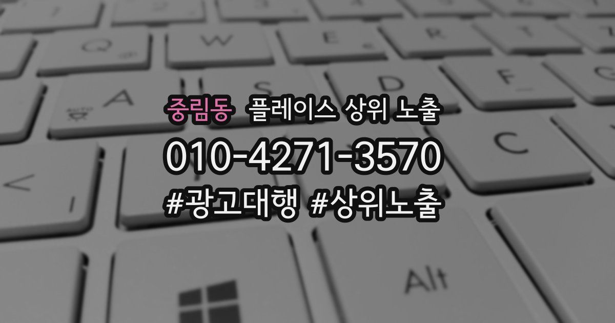 중림동 플레이스 상위 노출
