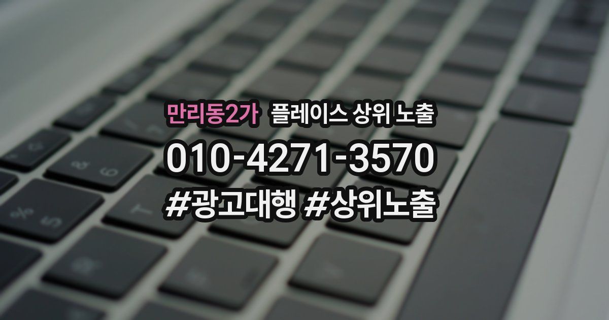 만리동2가 플레이스 상위 노출