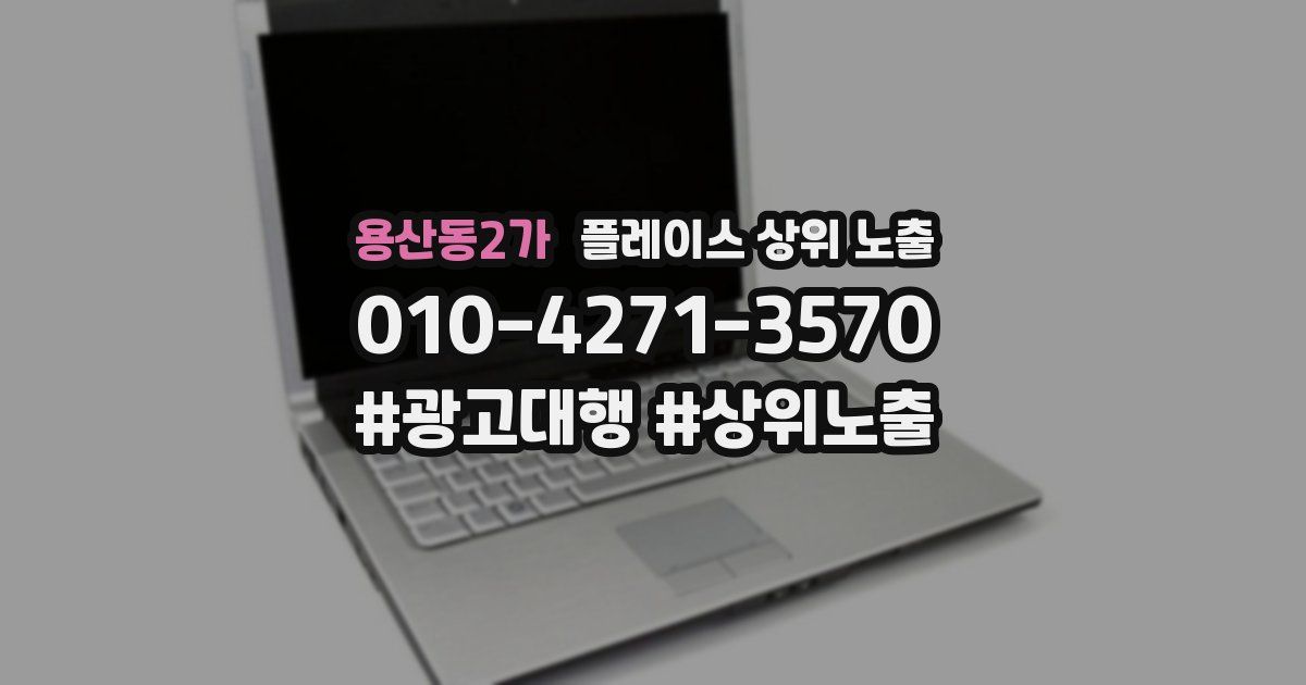 용산동2가 플레이스 상위 노출