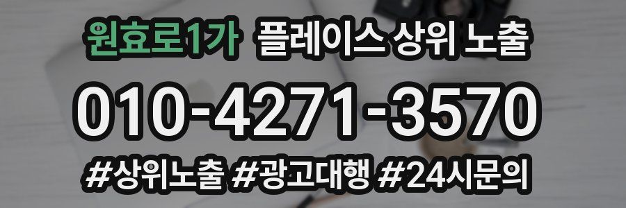 원효로1가 플레이스 상위 노출