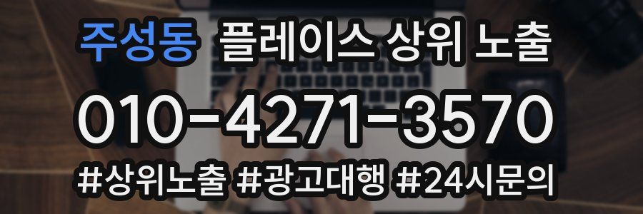 주성동 플레이스 상위 노출