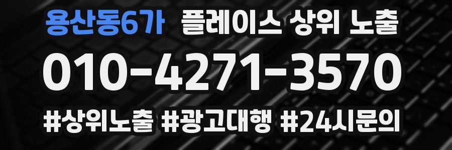 용산동6가 플레이스 상위 노출