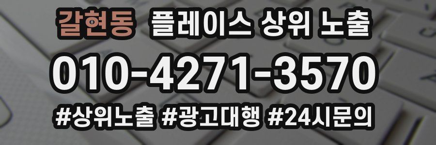 갈현동 플레이스 상위 노출