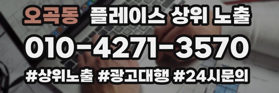 오곡동 플레이스 상위 노출