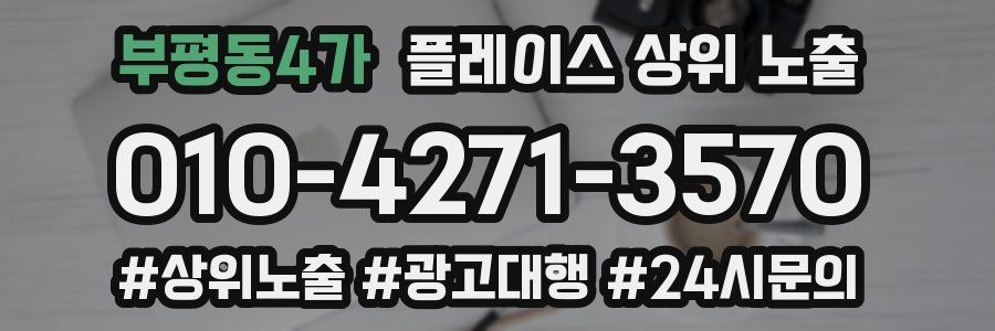 부평동4가 플레이스 상위 노출