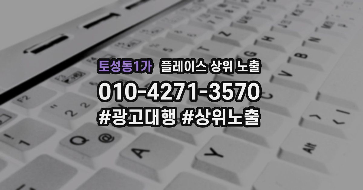 토성동1가 플레이스 상위 노출