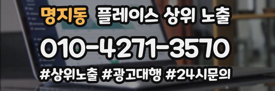 명지동 플레이스 상위 노출
