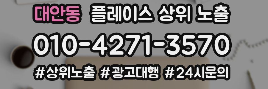 대안동 플레이스 상위 노출