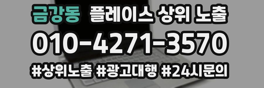 금강동 플레이스 상위 노출
