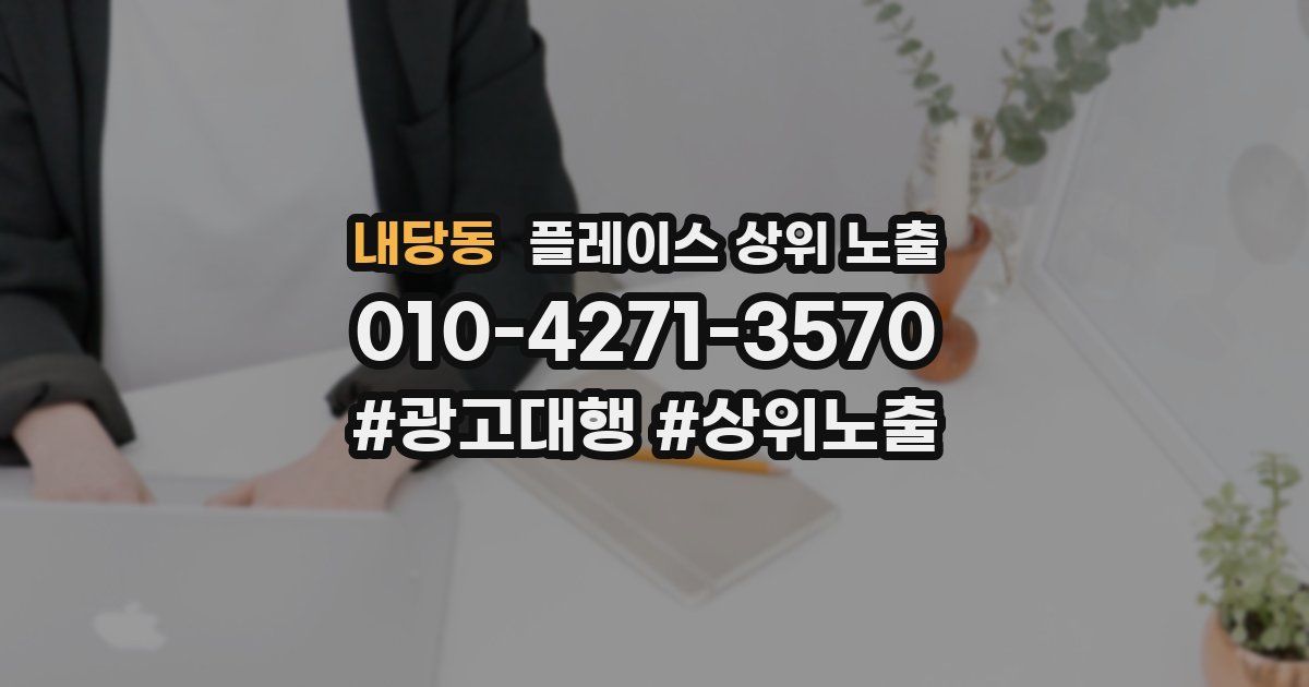 내당동 플레이스 상위 노출