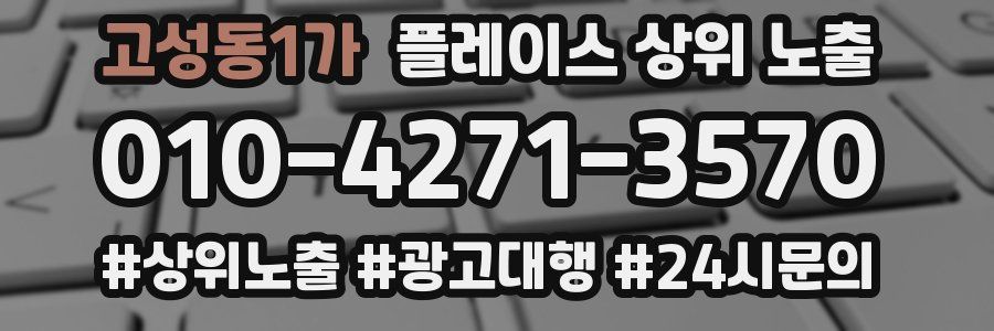고성동1가 플레이스 상위 노출