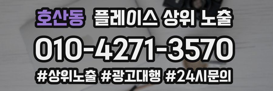 호산동 플레이스 상위 노출