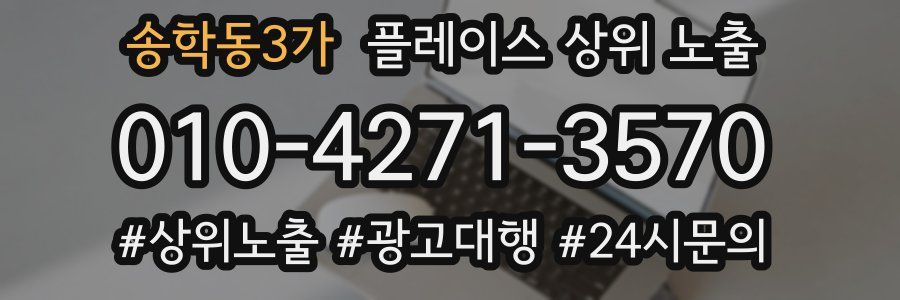 송학동3가 플레이스 상위 노출