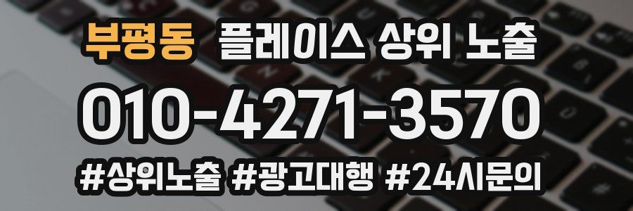 부평동 플레이스 상위 노출