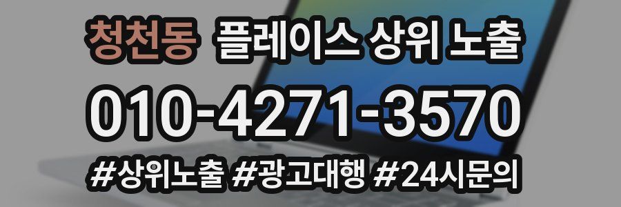청천동 플레이스 상위 노출
