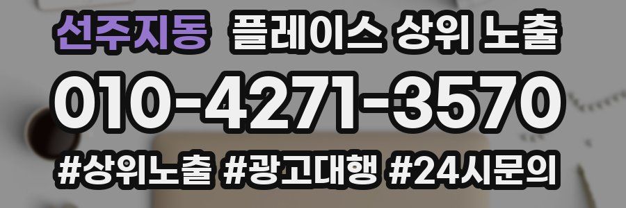 선주지동 플레이스 상위 노출