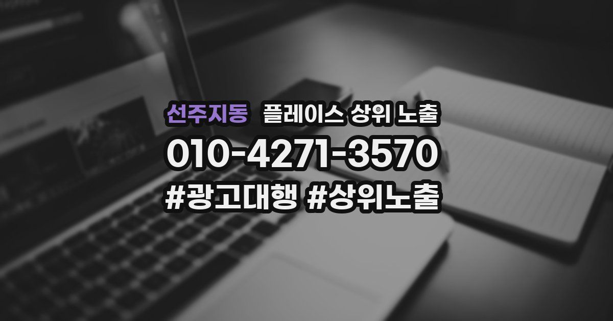 선주지동 플레이스 상위 노출