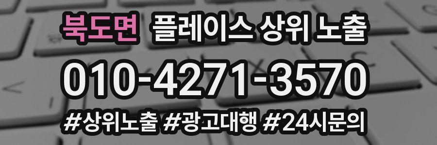 북도면 플레이스 상위 노출