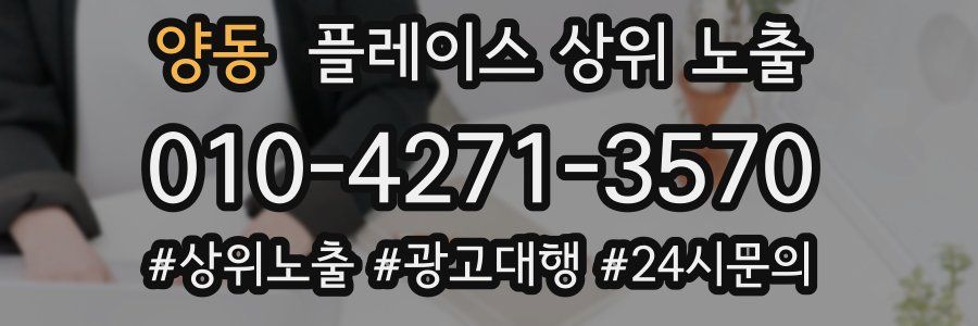 양동 플레이스 상위 노출