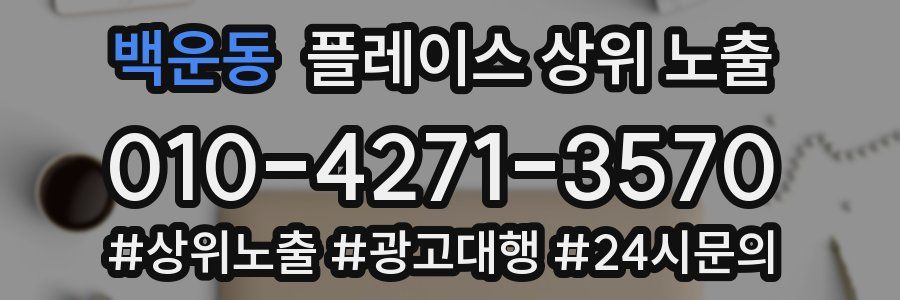 백운동 플레이스 상위 노출