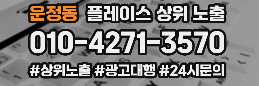 운정동 플레이스 상위 노출
