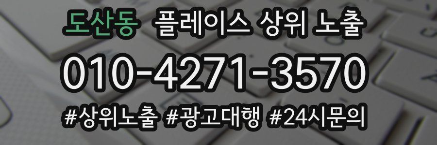 도산동 플레이스 상위 노출