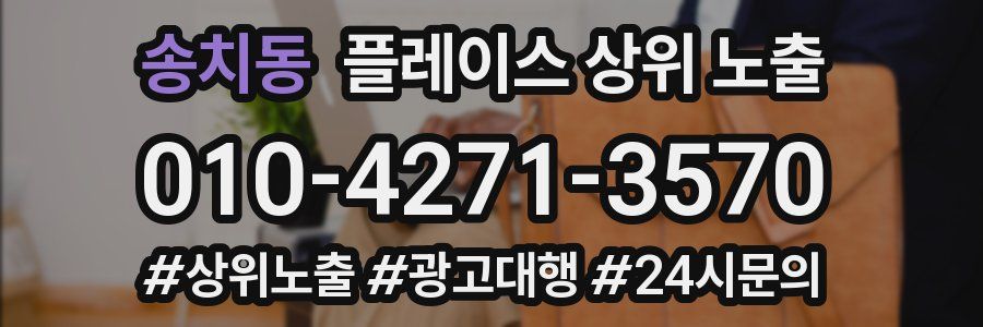 송치동 플레이스 상위 노출