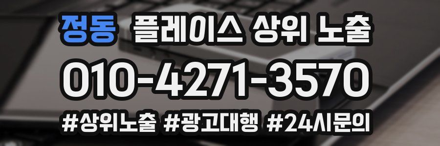 정동 플레이스 상위 노출