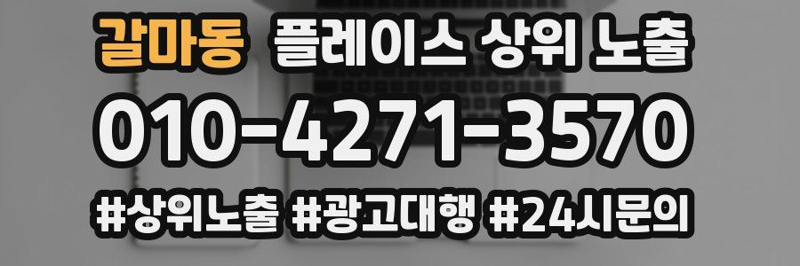 갈마동 플레이스 상위 노출