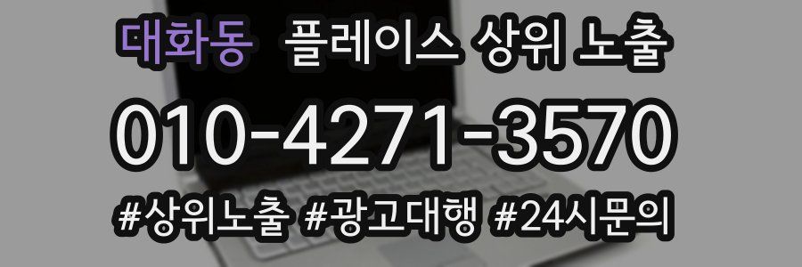 대화동 플레이스 상위 노출