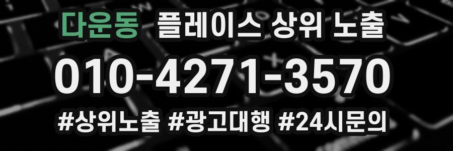 다운동 플레이스 상위 노출