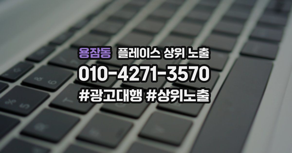 용잠동 플레이스 상위 노출