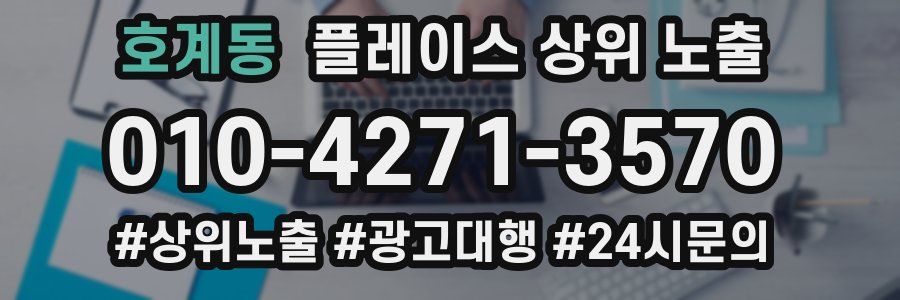호계동 플레이스 상위 노출