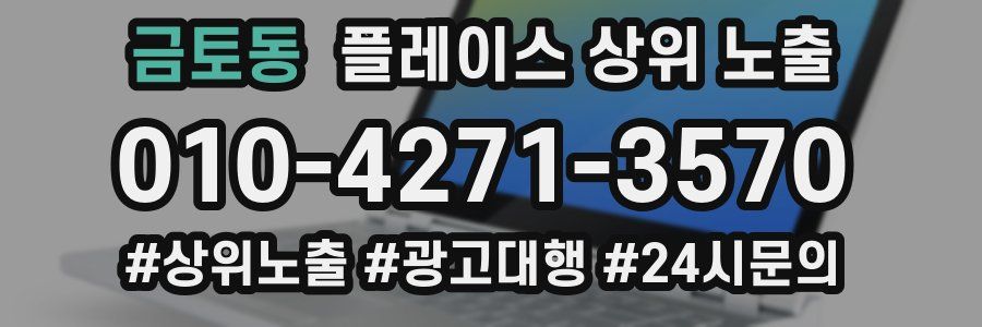 금토동 플레이스 상위 노출