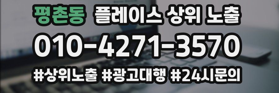 평촌동 플레이스 상위 노출