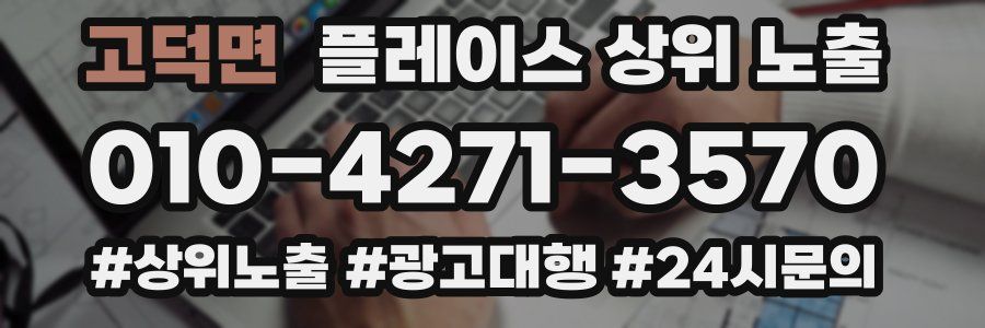 고덕면 플레이스 상위 노출