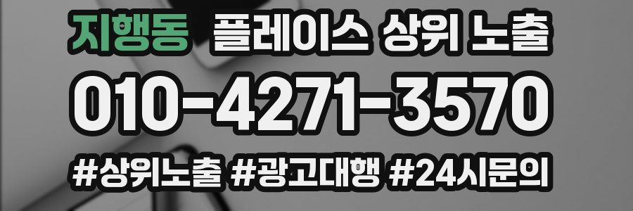 지행동 플레이스 상위 노출