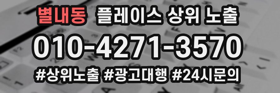 별내동 플레이스 상위 노출