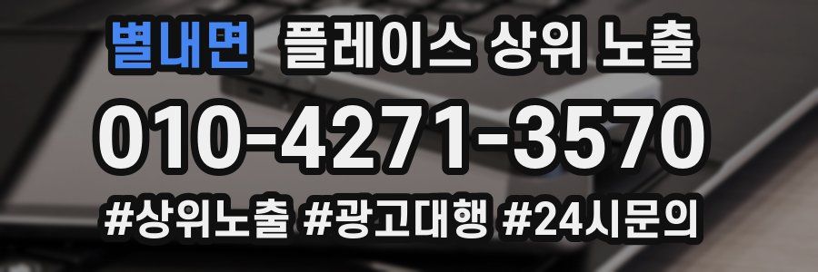 별내면 플레이스 상위 노출