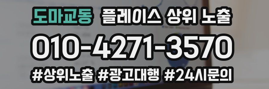 도마교동 플레이스 상위 노출