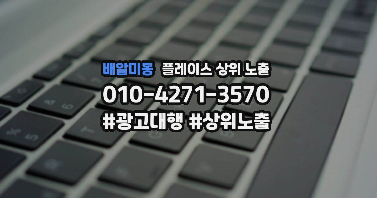 배알미동 플레이스 상위 노출