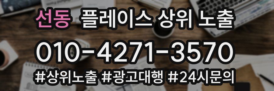 선동 플레이스 상위 노출