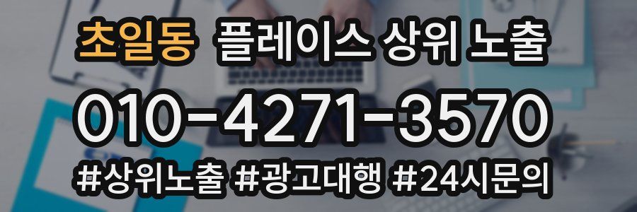 초일동 플레이스 상위 노출