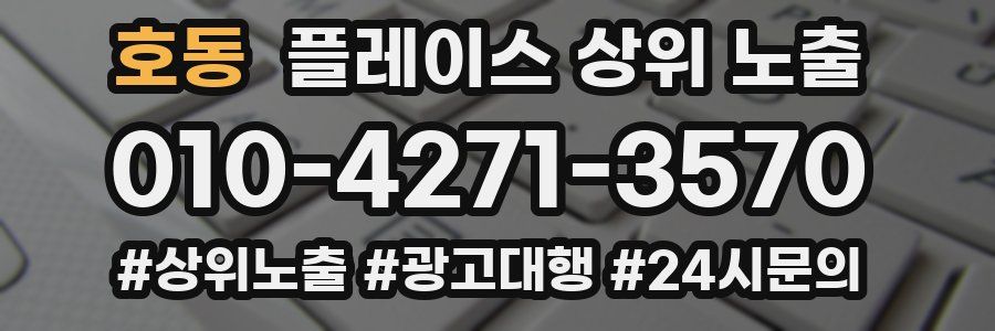 호동 플레이스 상위 노출