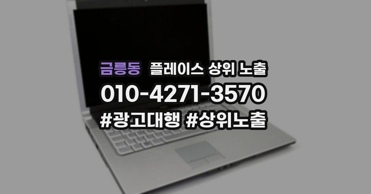 금릉동 플레이스 상위 노출