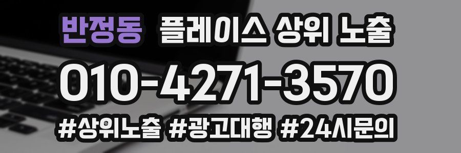 반정동 플레이스 상위 노출