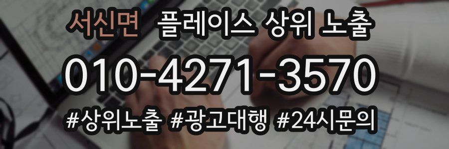 서신면 플레이스 상위 노출