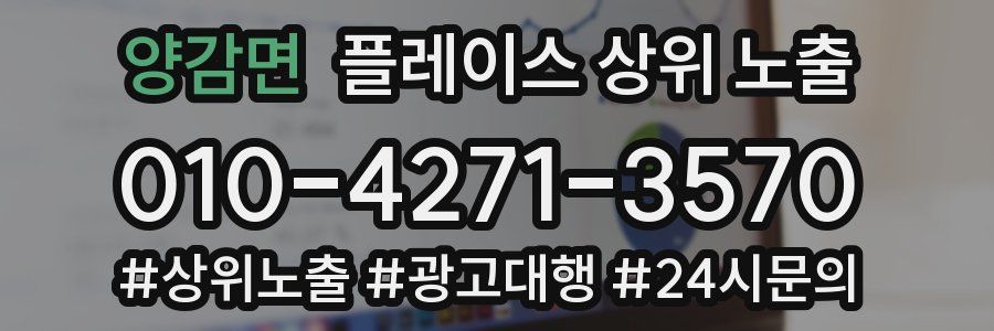 양감면 플레이스 상위 노출